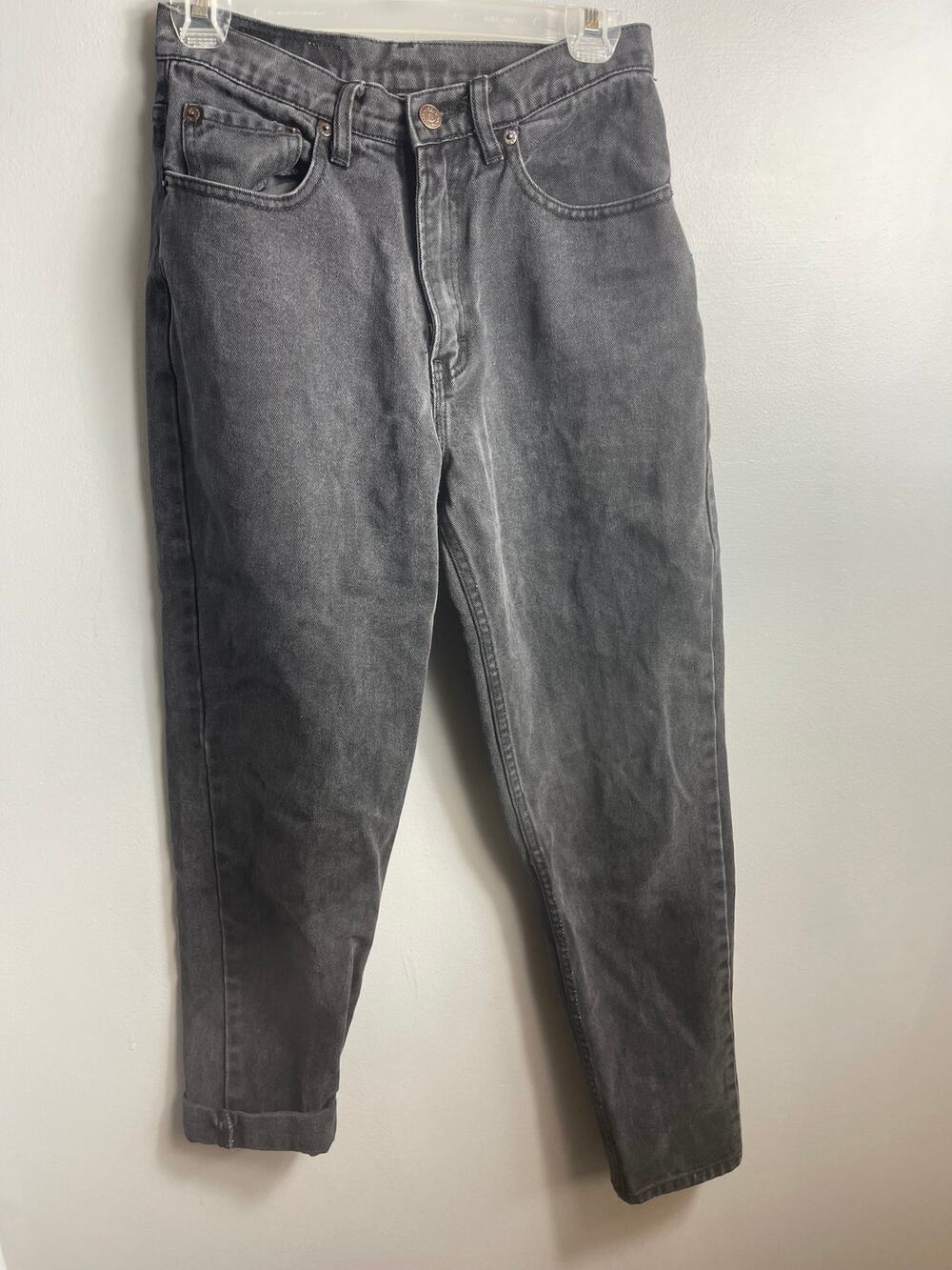 Vintage 90s Jordache High Waisted Black Mom Jeans Tapered Leg